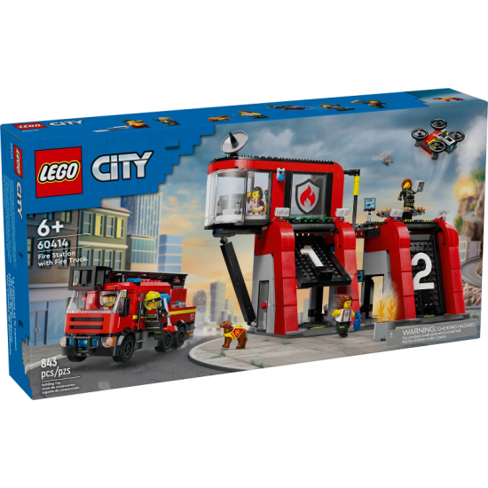 LEGO CITY La caserne et le camion de pompiers 2024